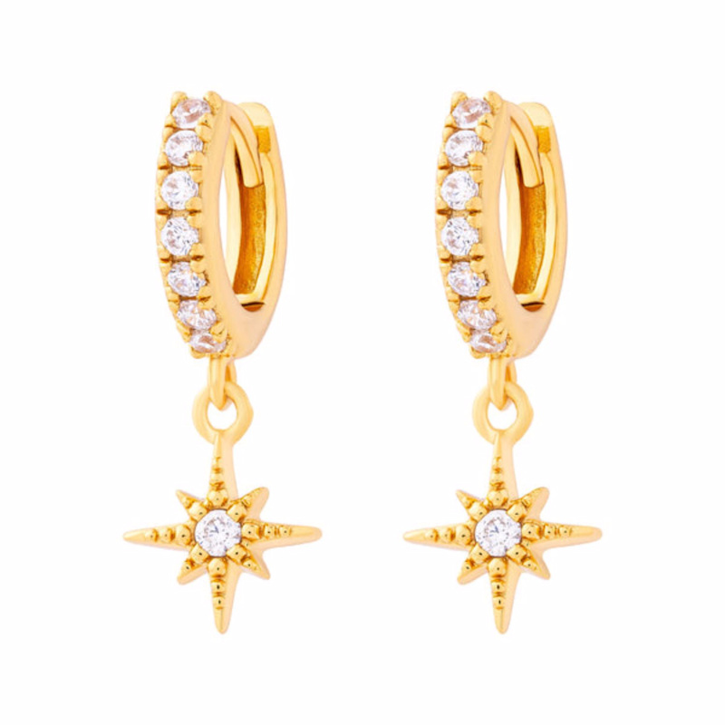 Stardrop Charm Huggies Gold Cartilage Cartel Wolf Badger