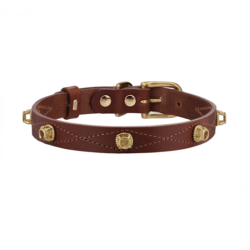 Thumbnail of Dog Collar Leather Cognac image