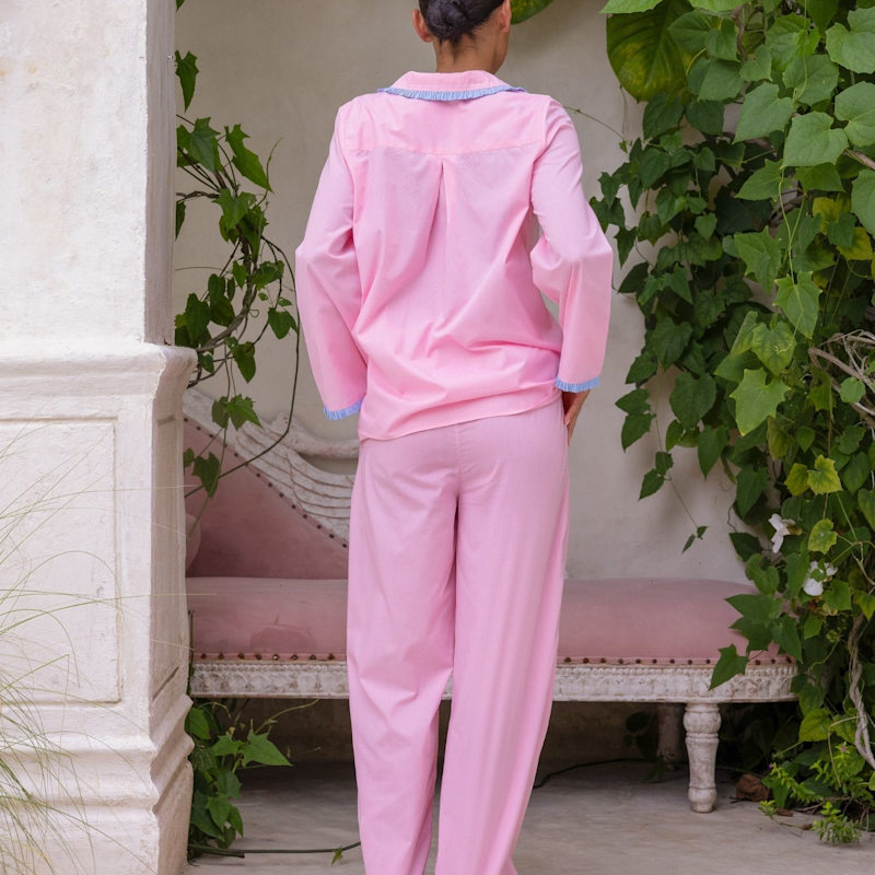 Thumbnail of Dolce Confetto Candy Pink/Baby Blue Pyjama Set - Organic Cotton image
