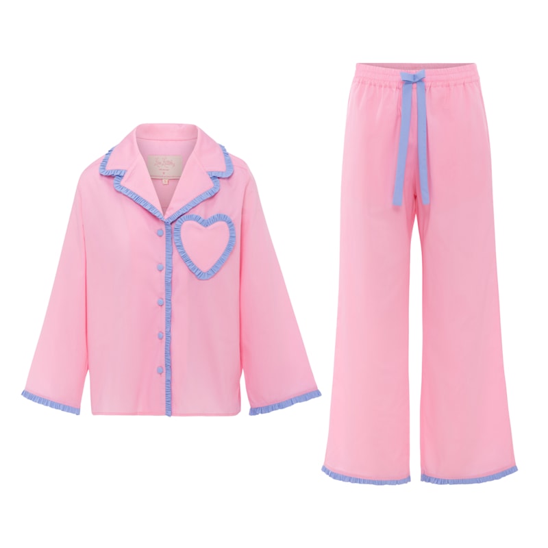 Thumbnail of Dolce Confetto Candy Pink/Baby Blue Pyjama Set - Organic Cotton image