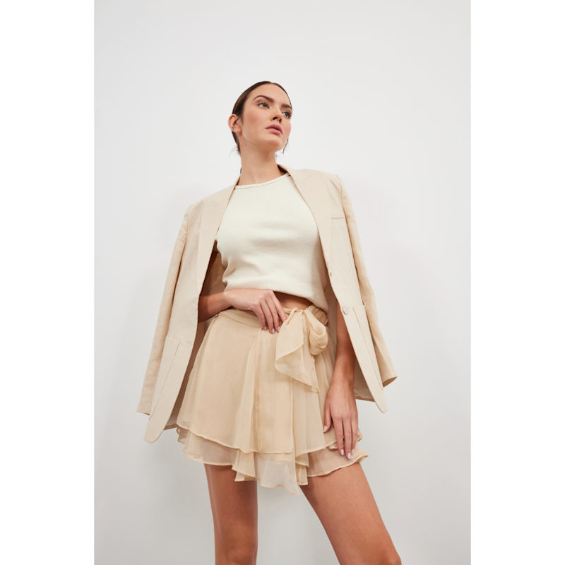 Thumbnail of Dolce Silk Beige Skirt image