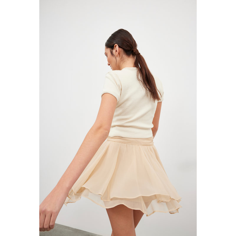 Thumbnail of Dolce Silk Beige Skirt image