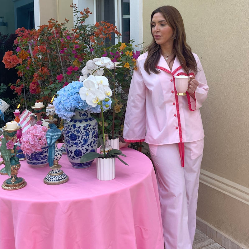 Thumbnail of Dolce Soft Rosa Baby Pink/Coral Pyjama Set - Organic Cotton image