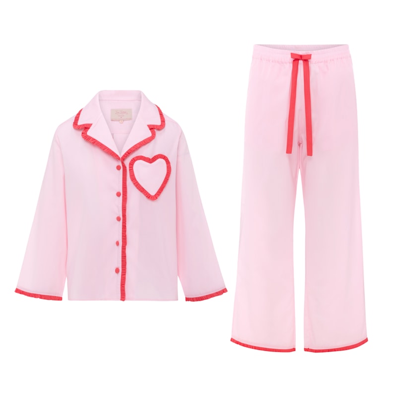 Thumbnail of Dolce Soft Rosa Baby Pink/Coral Pyjama Set - Organic Cotton image
