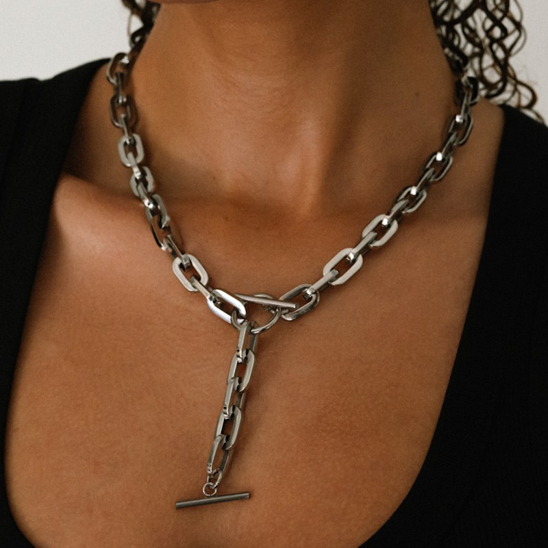 Thumbnail of Silver Dominion Waterproof Lariat Necklace image