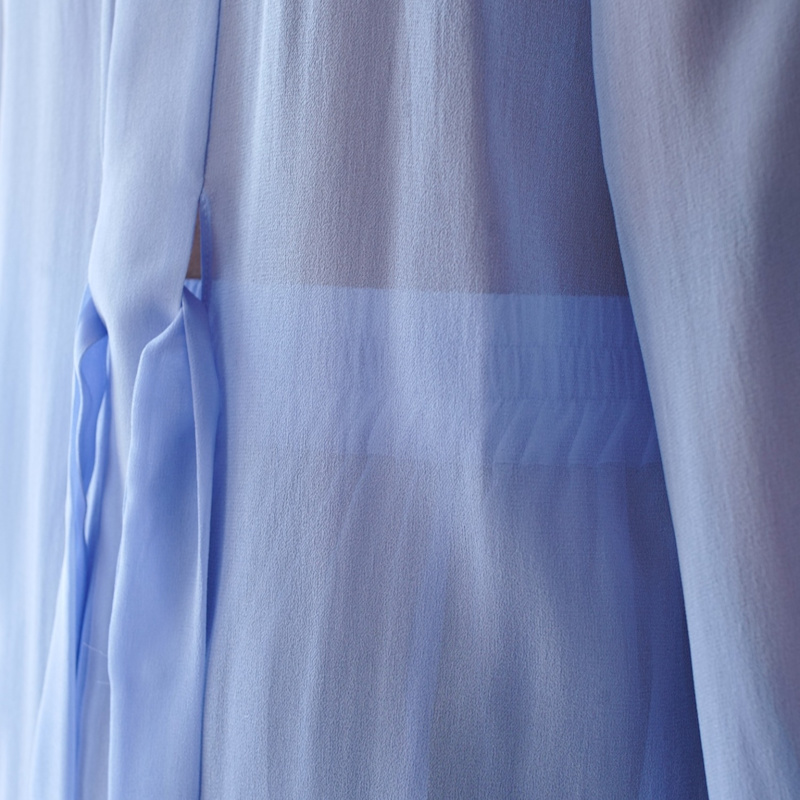 Thumbnail of Silk Chiffon Tap Short In Periwinkle Blue image