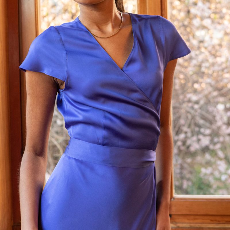 Thumbnail of Doris Wrap-Dress - Blue image