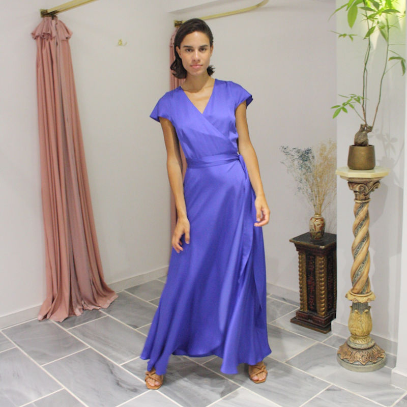 Thumbnail of Doris Wrap-Dress - Blue image