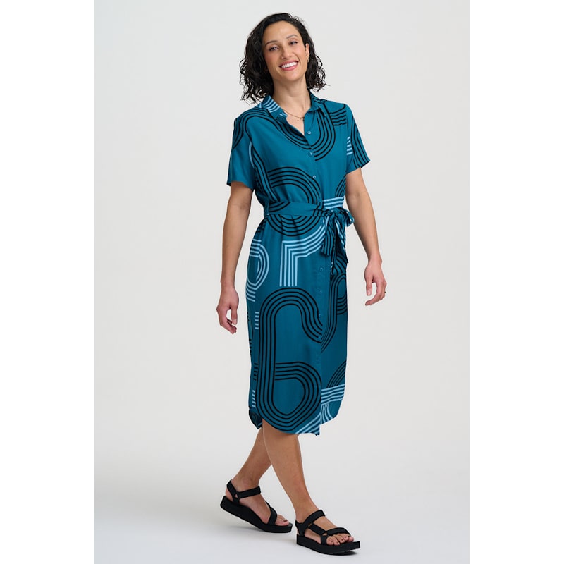 Thumbnail of Dorothy Midi Shirt Dress Teal, Ocean Racer image