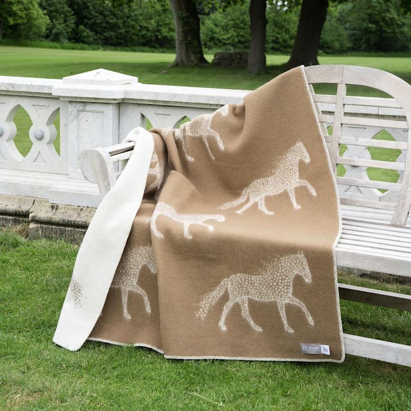 Thumbnail of Dot Horse Wool Blanket image