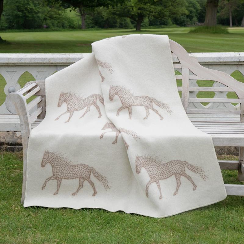 Thumbnail of Dot Horse Wool Blanket image