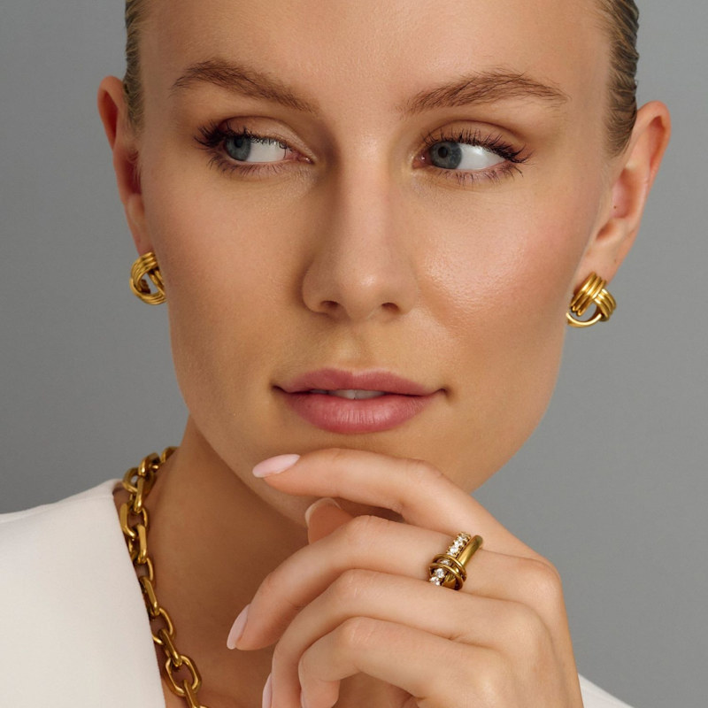 Thumbnail of Double Band Ring In Gold image