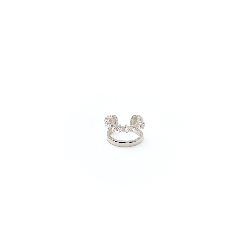 Thumbnail of Double Bling Ear Cuff Silver image