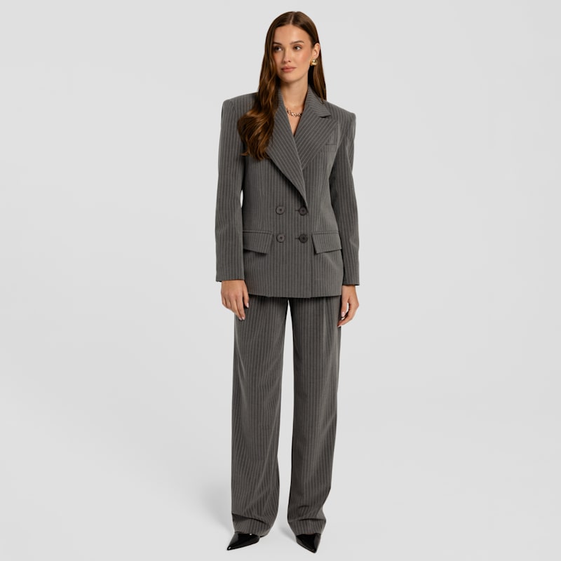 Thumbnail of Double Breasted Striped Blazer Gante Grey image