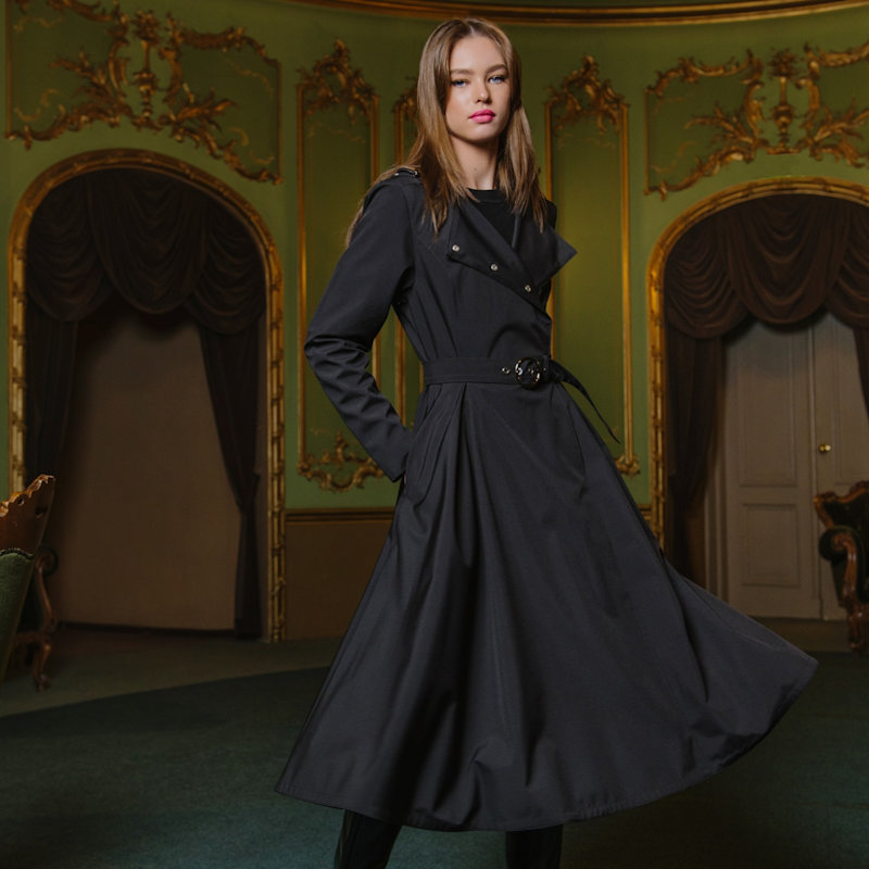 Thumbnail of Black Trench Coat For Spring: Timeless Black image