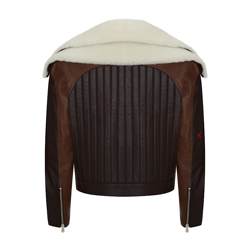 Double Collar Leather Jacket - Women | PCFG | Wolf & Badger