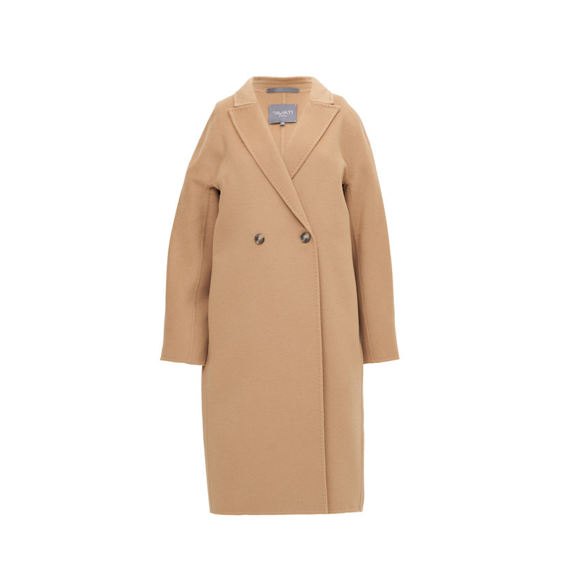 Wool Camel Hair Blend Double-Faced Women Coat