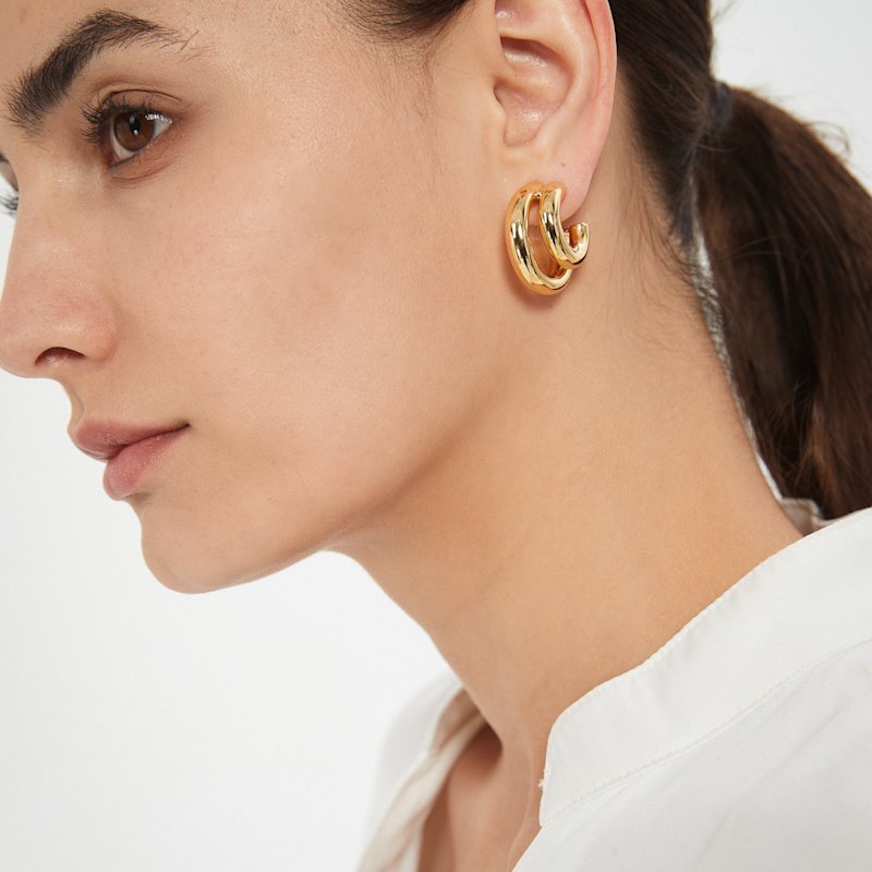 Thumbnail of Double Hoop Earrings image