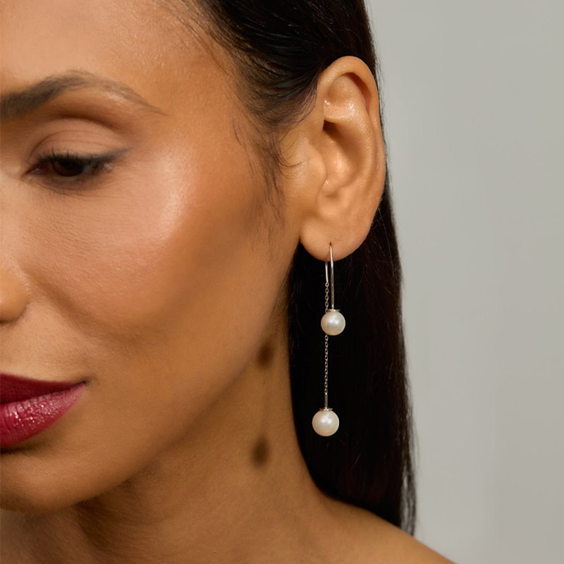 Thumbnail of Double Pearl Earrings image