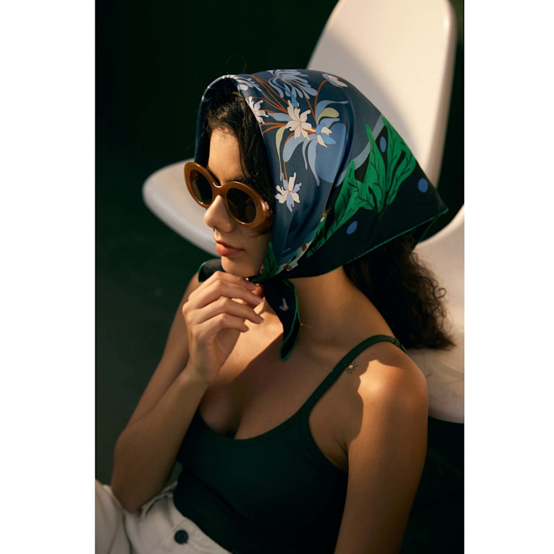 Thumbnail of Double Sided Silk Scarf Of Night Banquet image