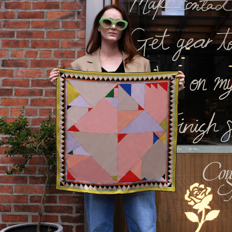 Thumbnail of Double Silk Scarf Of Color Recombination image