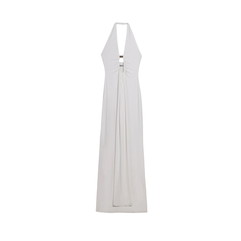 Thumbnail of Draped Buckle-Detail Maxi Dress image