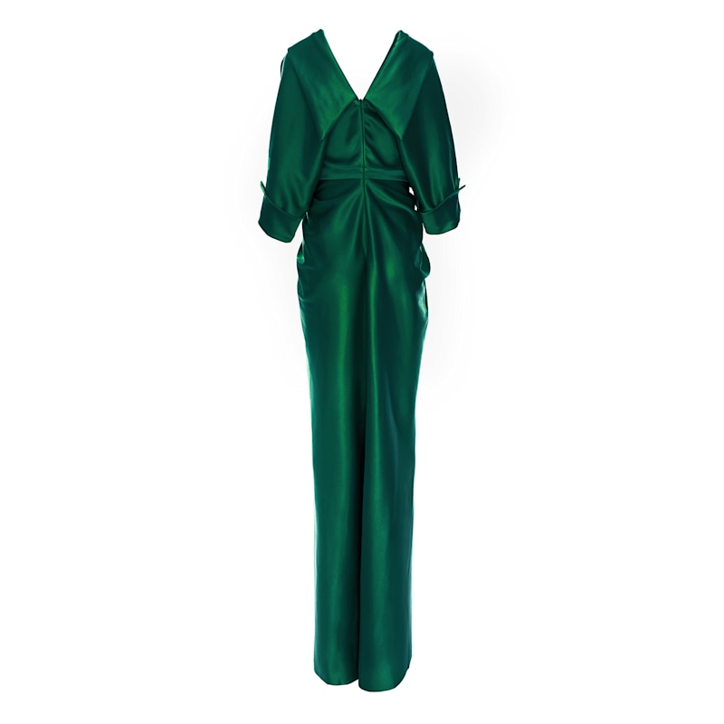 Thumbnail of Draped Long Dress Green image