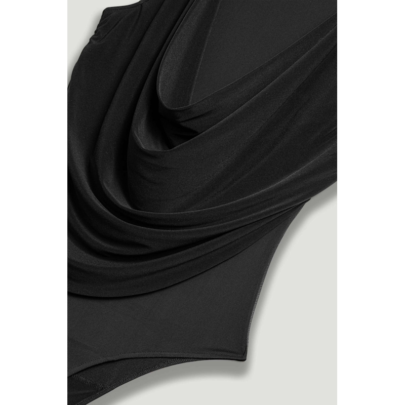Thumbnail of Draped Mesh-Panel Bodysuit image