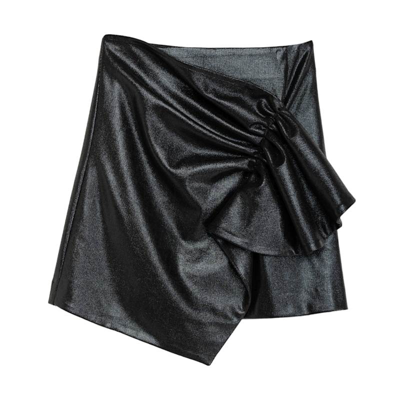 Thumbnail of Draped Mini Skirt Black image
