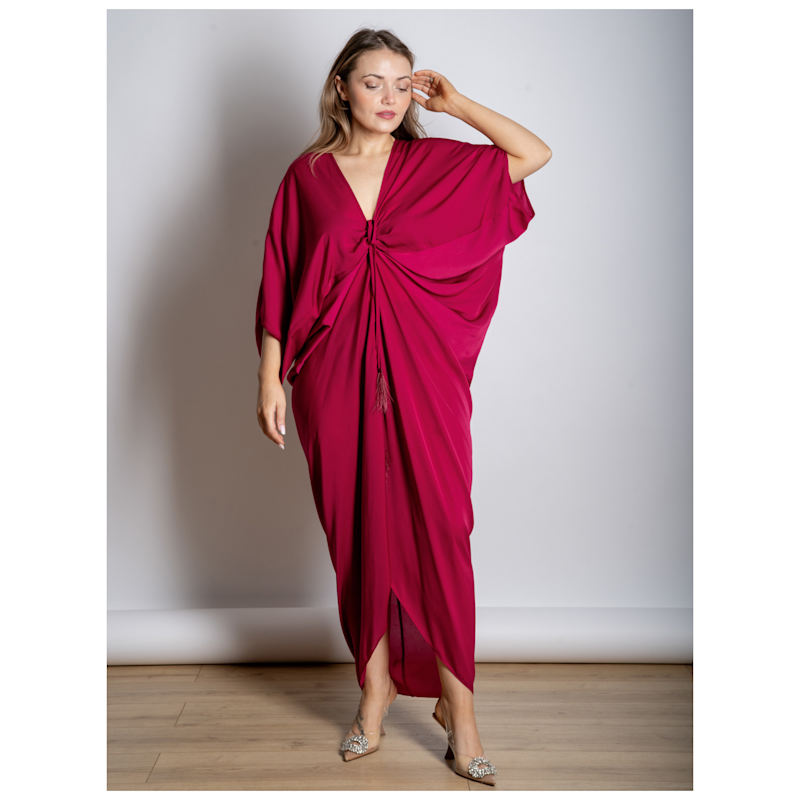 Thumbnail of Dress With Oversize Cut, Butterfly Type, Raspberry image