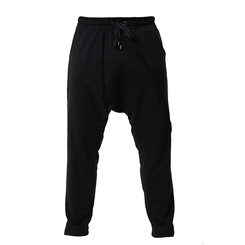 Thumbnail of Drop Crotch Mens Joggers In Black image