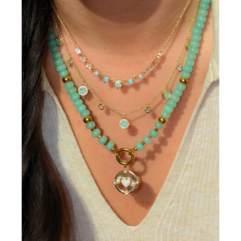 Thumbnail of Raya Large Gemstone Necklace - Turquoise image