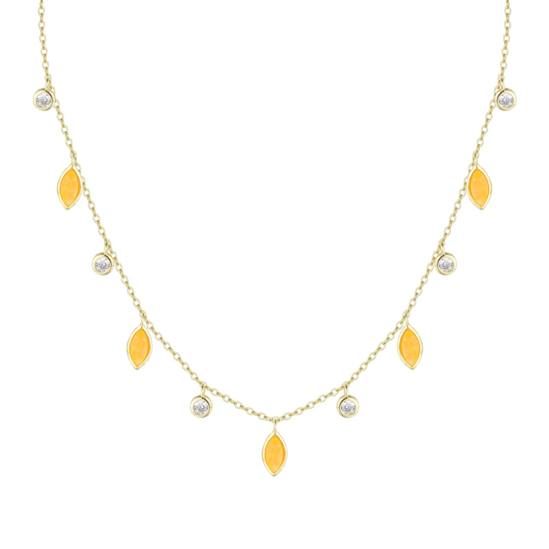 Thumbnail of Drops Of Spring Opal Necklace - White image