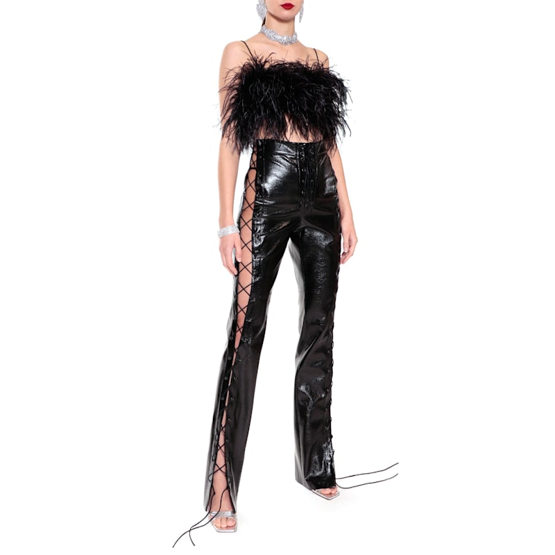 Thumbnail of Jo Rich Black Vegan Leather Pants image