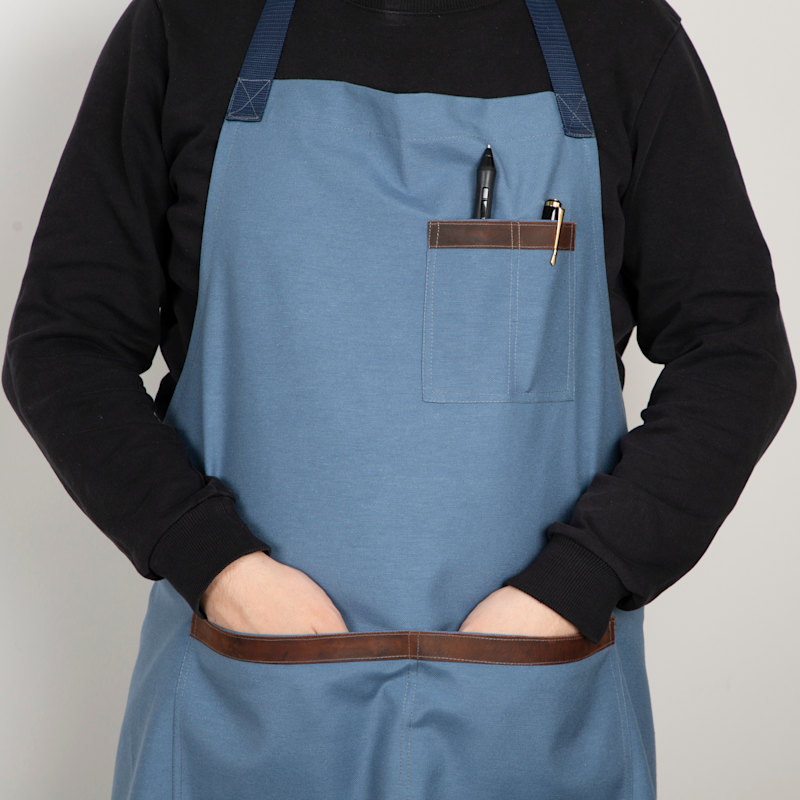 Thumbnail of Durable Canvas Work Apron - Steel Blue - Provence image