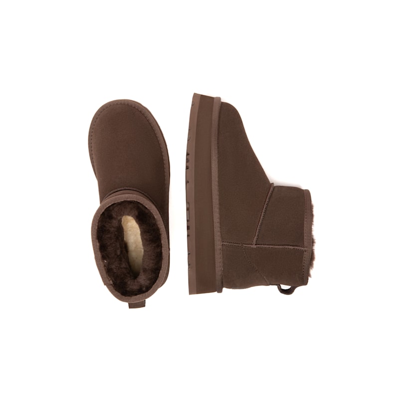 Thumbnail of Dusky Leather Platform Short Boots In Chocolate image