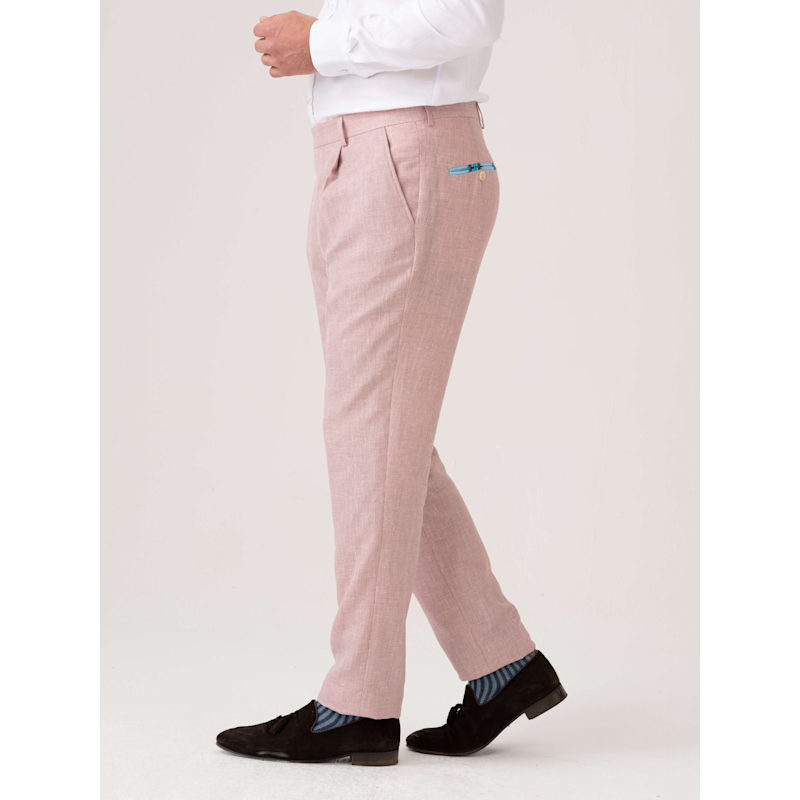 Thumbnail of Dusty Pink Suit Trousers - Linen, Wool & Silk image