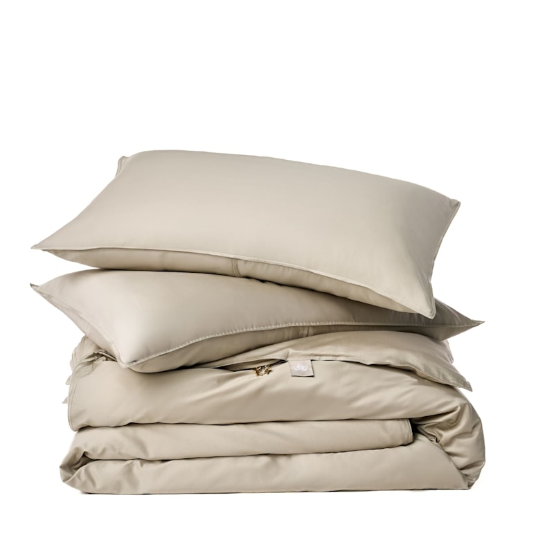 Thumbnail of Duvet Cover Set With Three Sided Zipper, Xl Queen - Dune image