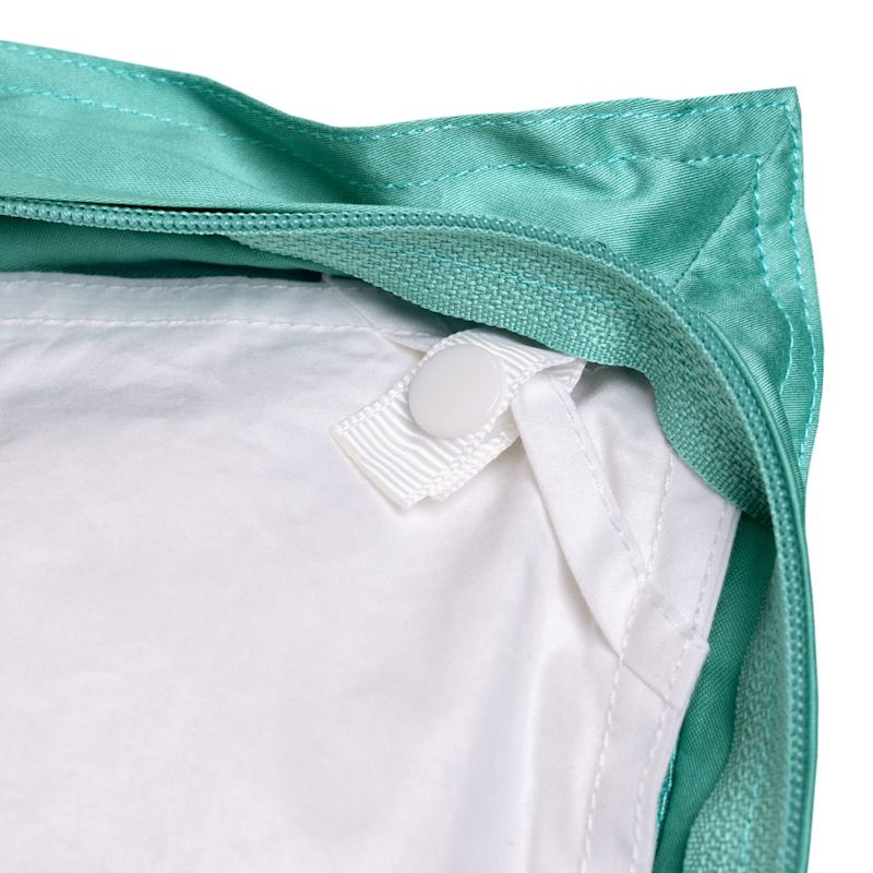 Thumbnail of Duvet Cover Set With Three Sided Zipper, Twin / Single - Turquoise image