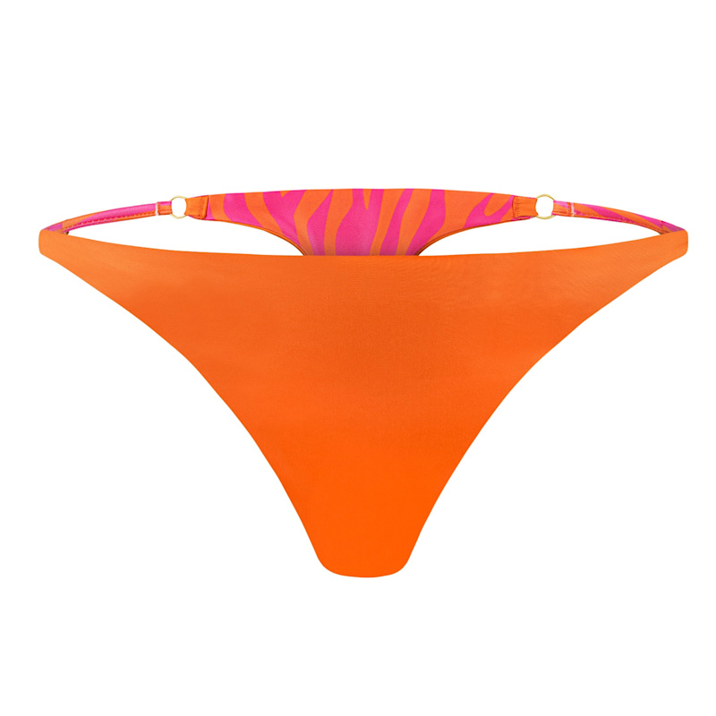 Thumbnail of Wild Sunrise Satin Thongs -Orange image