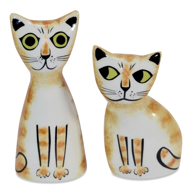 Thumbnail of Cat Salt & Pepper Shakers - Yellow & Orange image