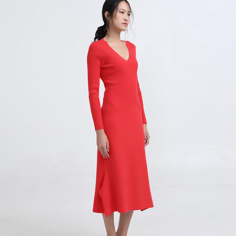 strapless open back dress Yumi Burgundy Rib Knit Midi Shirt Dress With Snaffle Belt