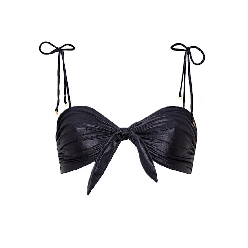 Thumbnail of Miss Enthusiastic Shiny Bikini Top - Black image