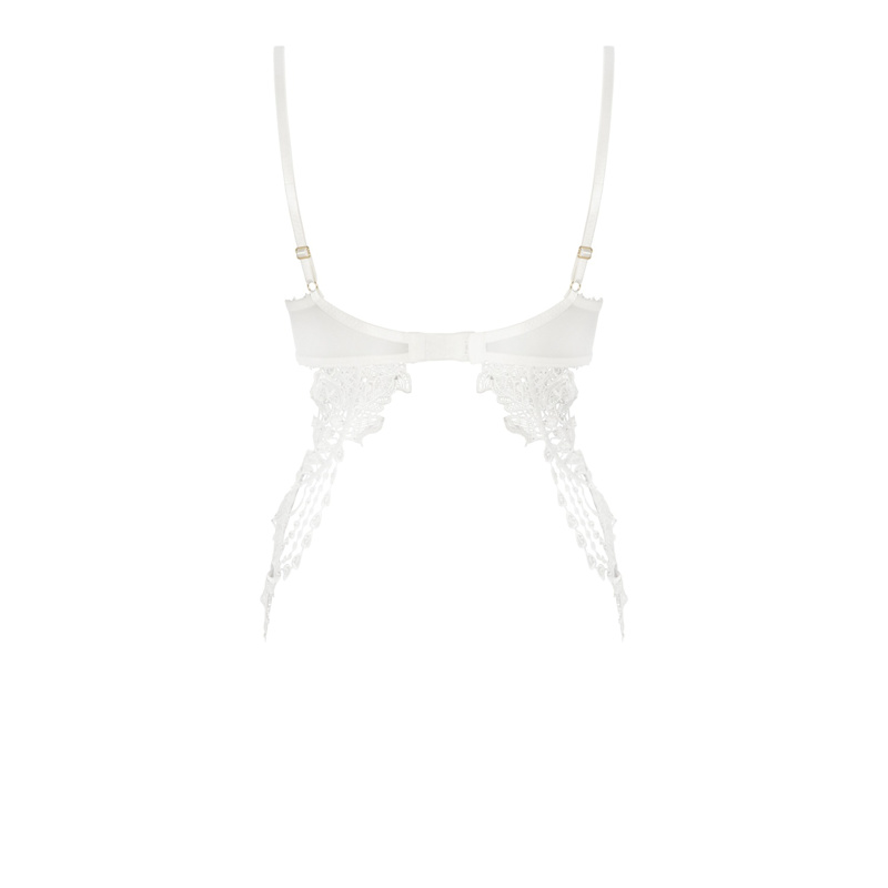 Thumbnail of Limited Edition Sparkling Crystal Ivory Bisoux Bridal French Body add your bra size at checkout image