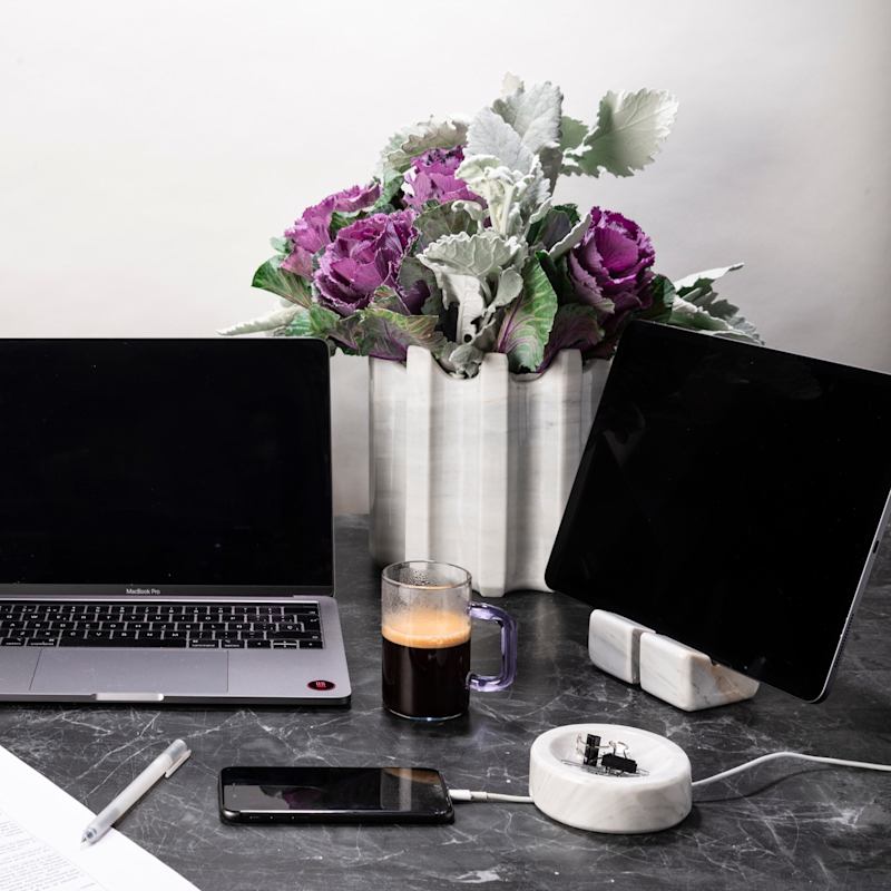 Thumbnail of Cable Holder White Marble image