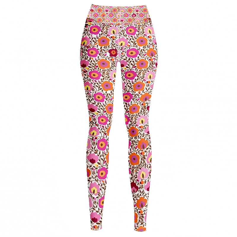 Thumbnail of High Waist Yoga Leggings In Land Of Flowers image