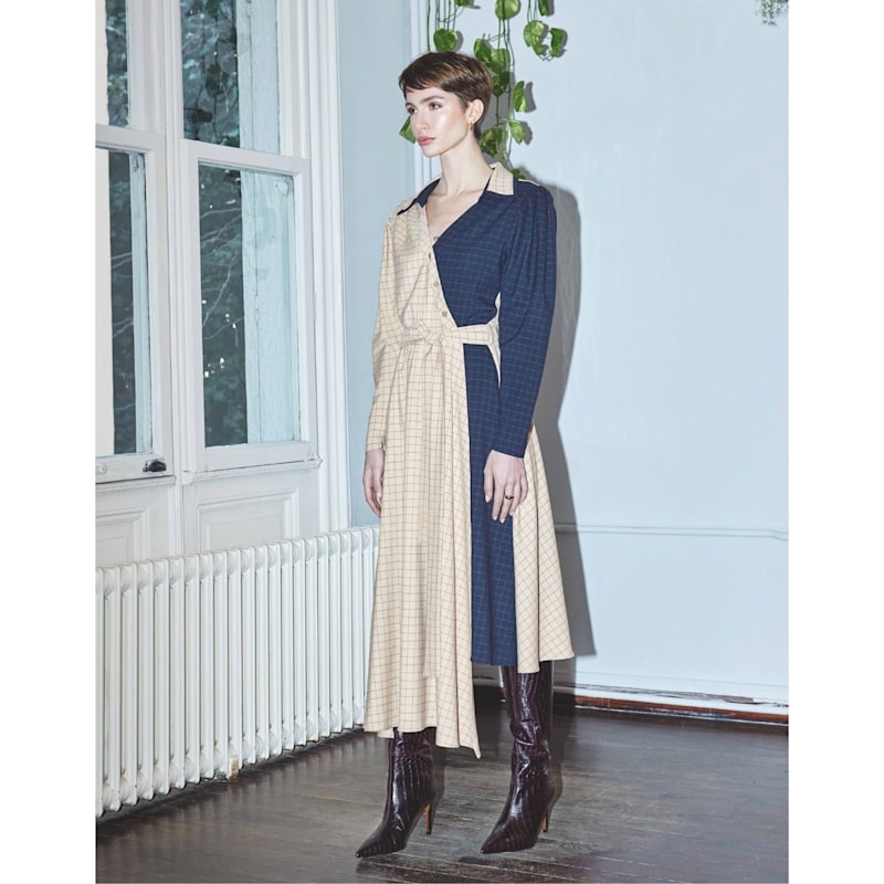 Thumbnail of Sava Asymmetric-Hem Midi Dress image