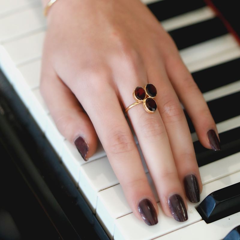 Thumbnail of Pompei Gold Vermeil Garnet Cocktail Ring image