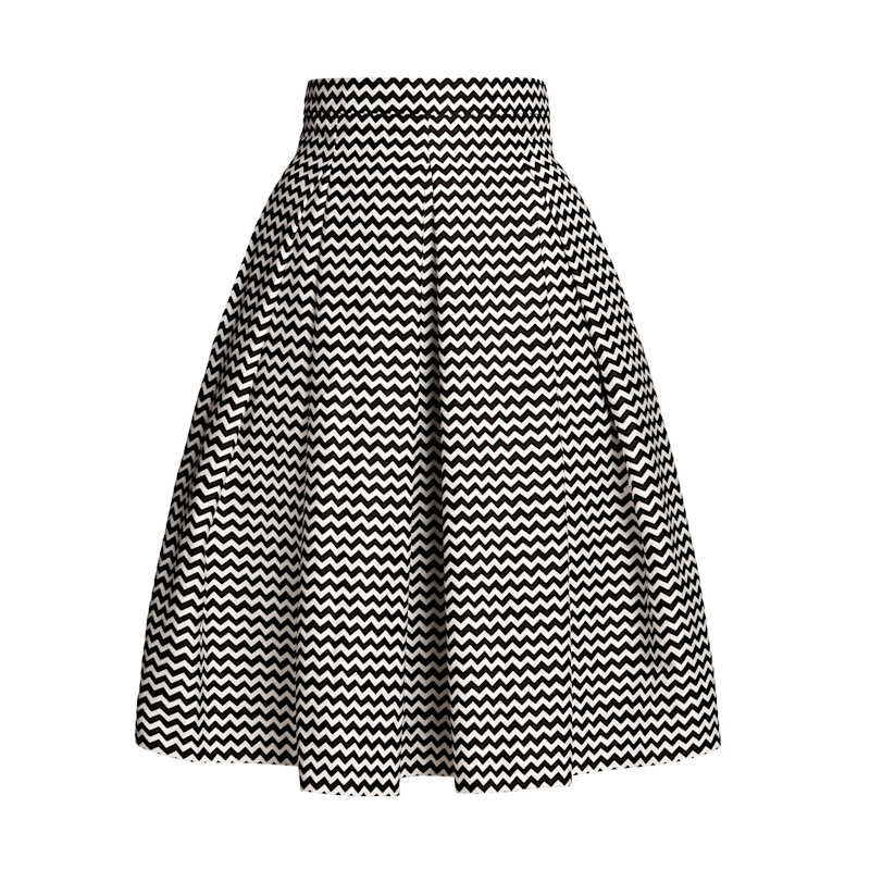 Thumbnail of Ravello Chevron Midi Skirt image
