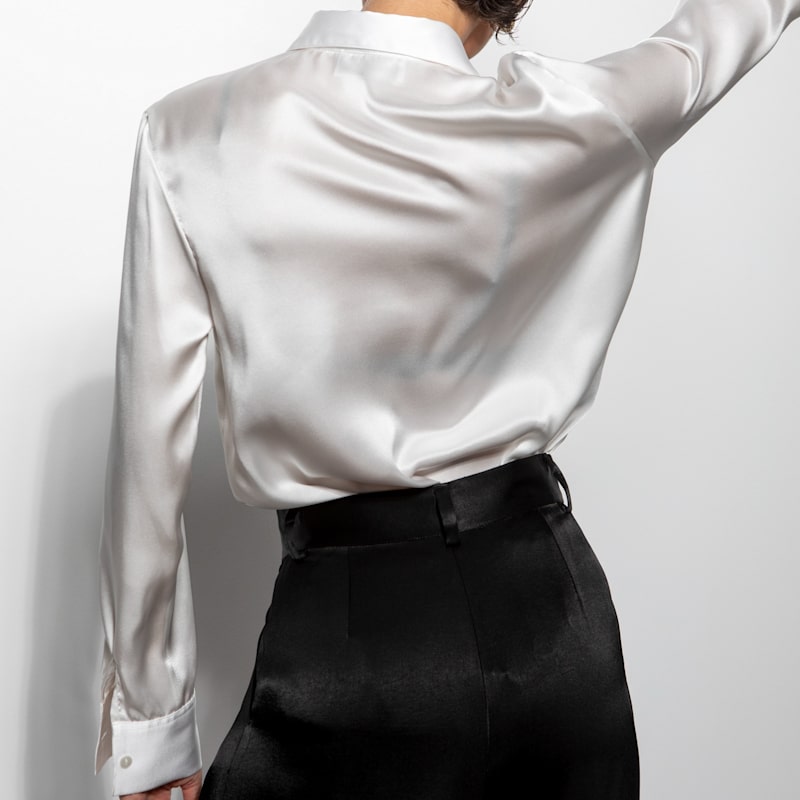 Thumbnail of The Silk Shirt In White image